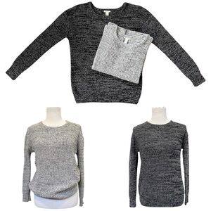 2x 100% Cotton Ribbed Knit Fisherman Sweater | Black/White, Cream/Black | F21